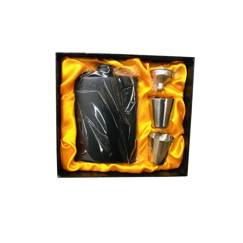 8oz Stainless Steel Whisky Bottle Flask and Alcohol Funnel Gift Set