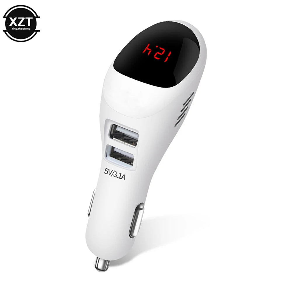 Car Air Purifier 12V 24V Negative Ions Dual USB Fast Car Charger