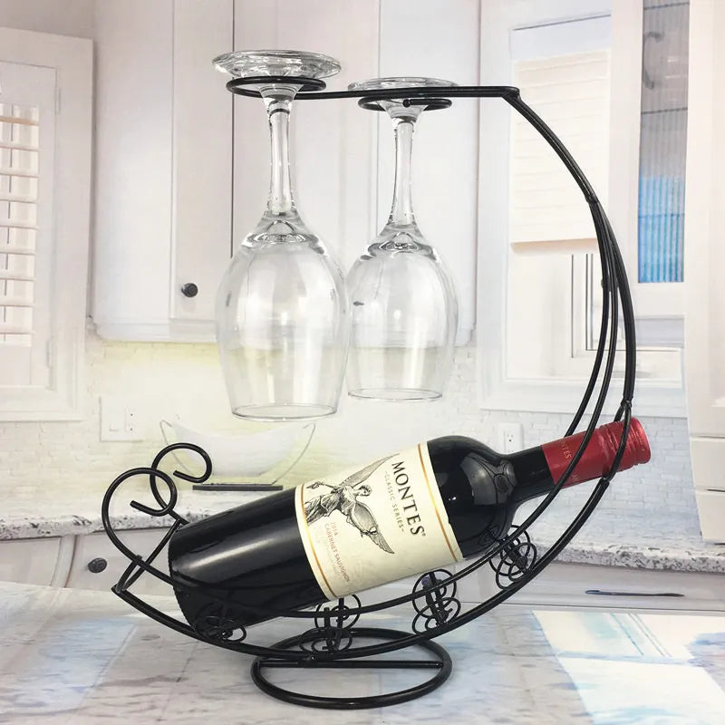 Creative Metal Wine Rack Hanging Wine Glass Holder