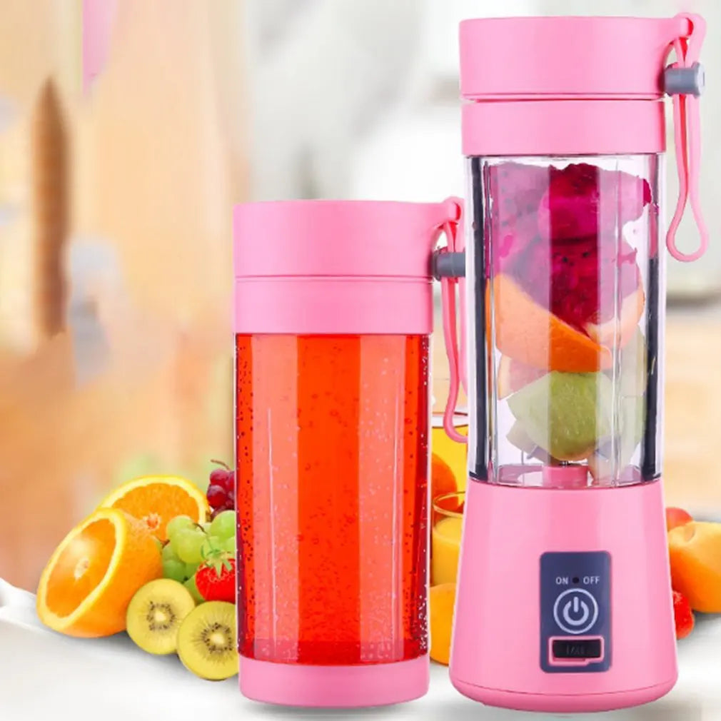 Portable Mixer Multifunctional USB Electric Blender Food Smoothie Maker Blender Stirring Rechargeable 6-leaf Fruit Juicer Cup