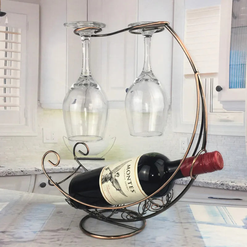 Creative Metal Wine Rack Hanging Wine Glass Holder