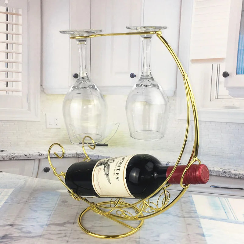 Creative Metal Wine Rack Hanging Wine Glass Holder