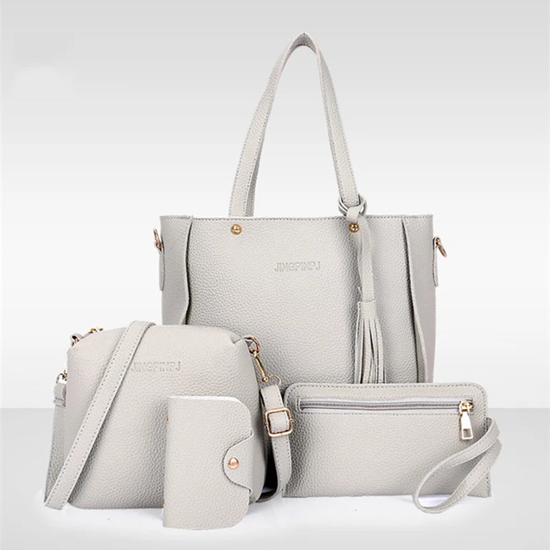 Women Top-Handle Bags Female Composite Bags Set