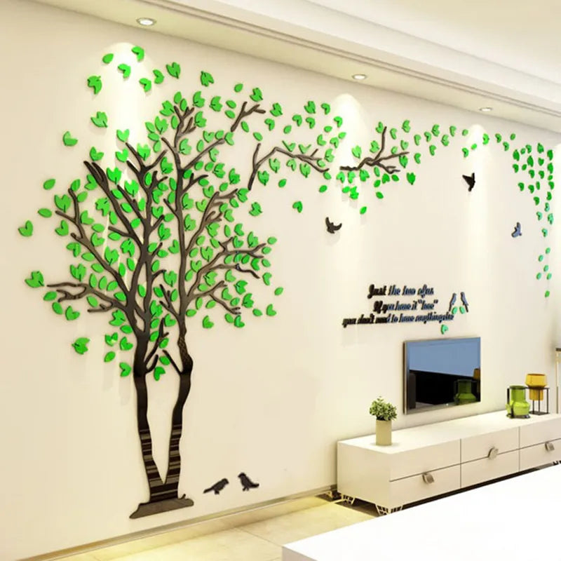 Big size Lovers Tree Acrylic Wall Stickers for Living room Sticker Art