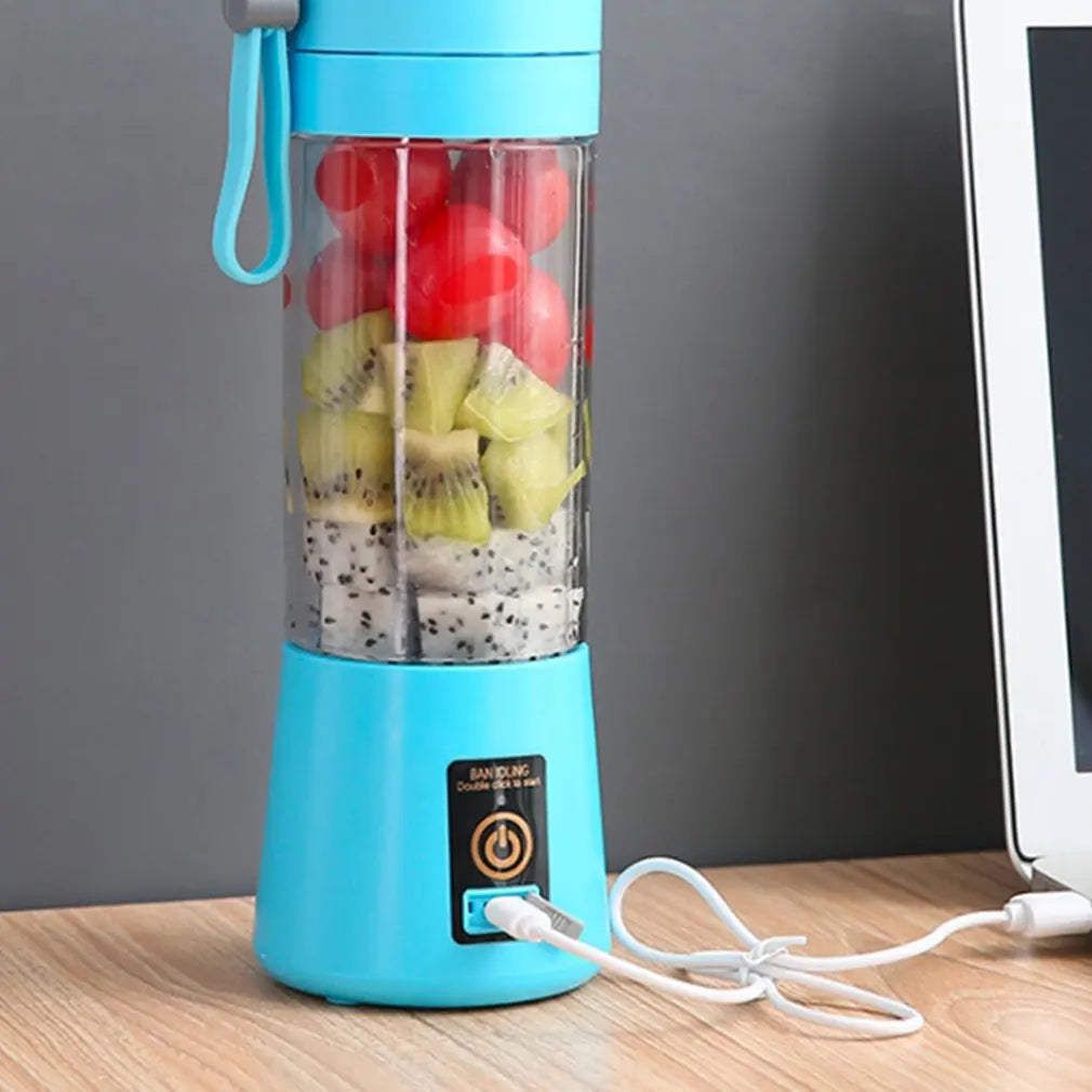 Portable Mixer Multifunctional USB Electric Blender Food Smoothie Maker Blender Stirring Rechargeable 6-leaf Fruit Juicer Cup