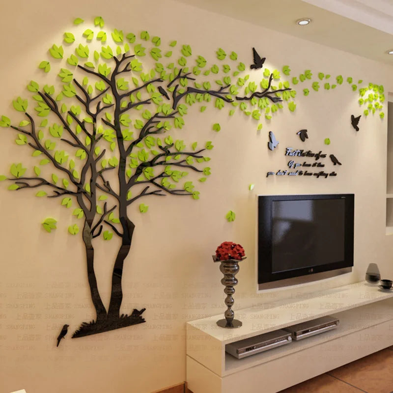 Big size Lovers Tree Acrylic Wall Stickers for Living room Sticker Art