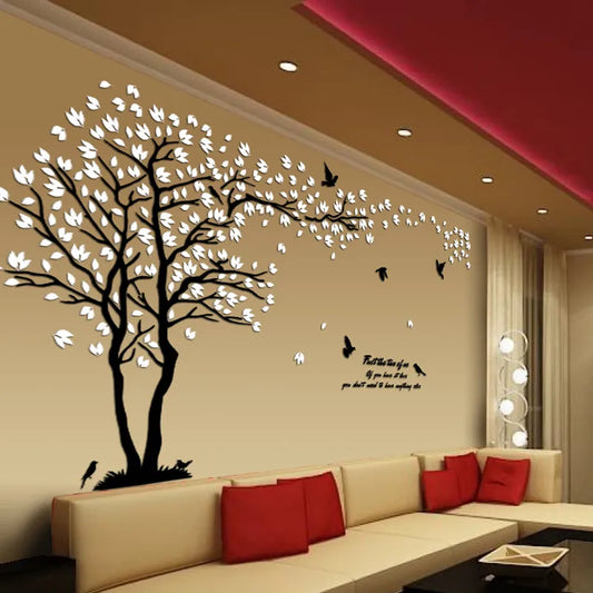 Big size Lovers Tree Acrylic Wall Stickers for Living room Sticker Art