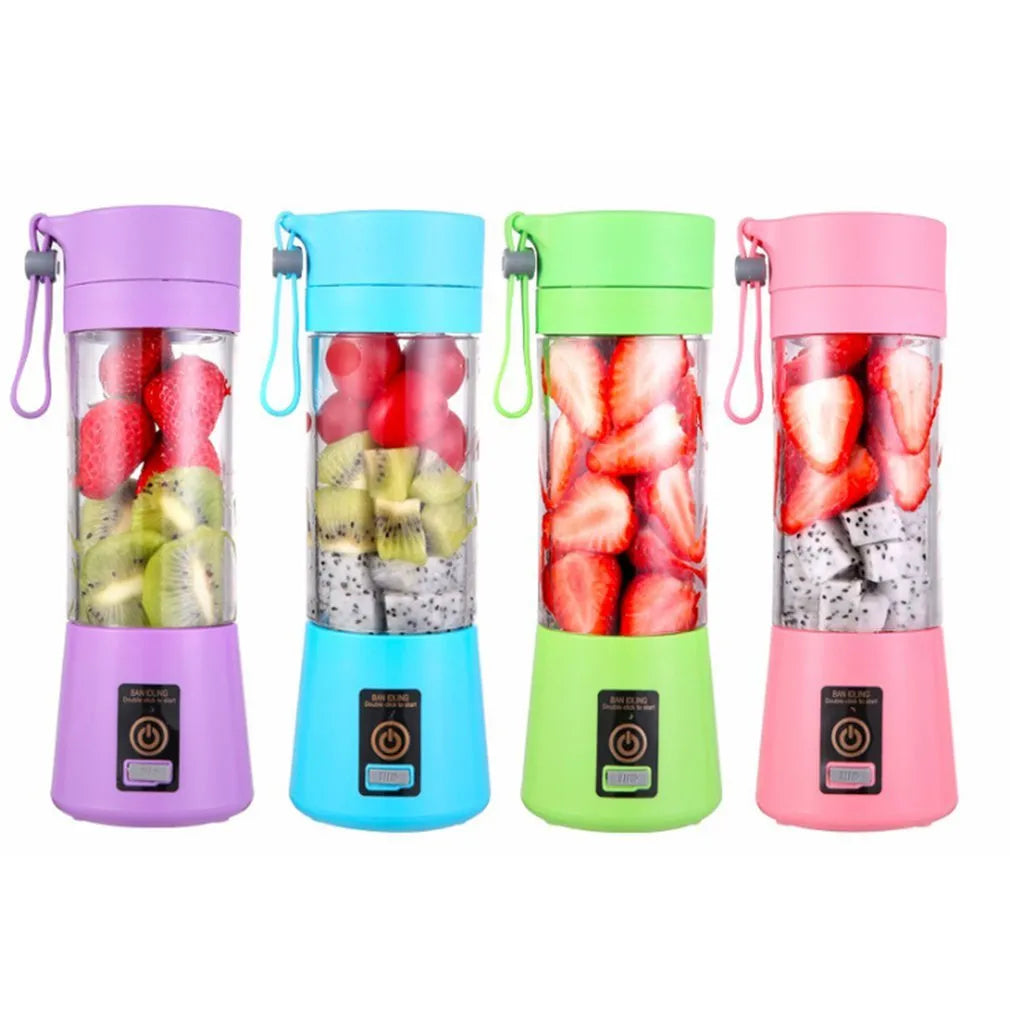 Portable Mixer Multifunctional USB Electric Blender Food Smoothie Maker Blender Stirring Rechargeable 6-leaf Fruit Juicer Cup