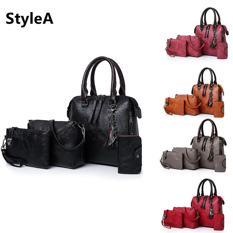 Luxury Brand 4 Psc/set Women's Handbags Large Capacity Set