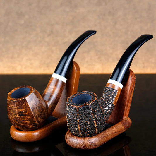 Classic Bent Briar Smoking Pipe Free Tools Gift Set