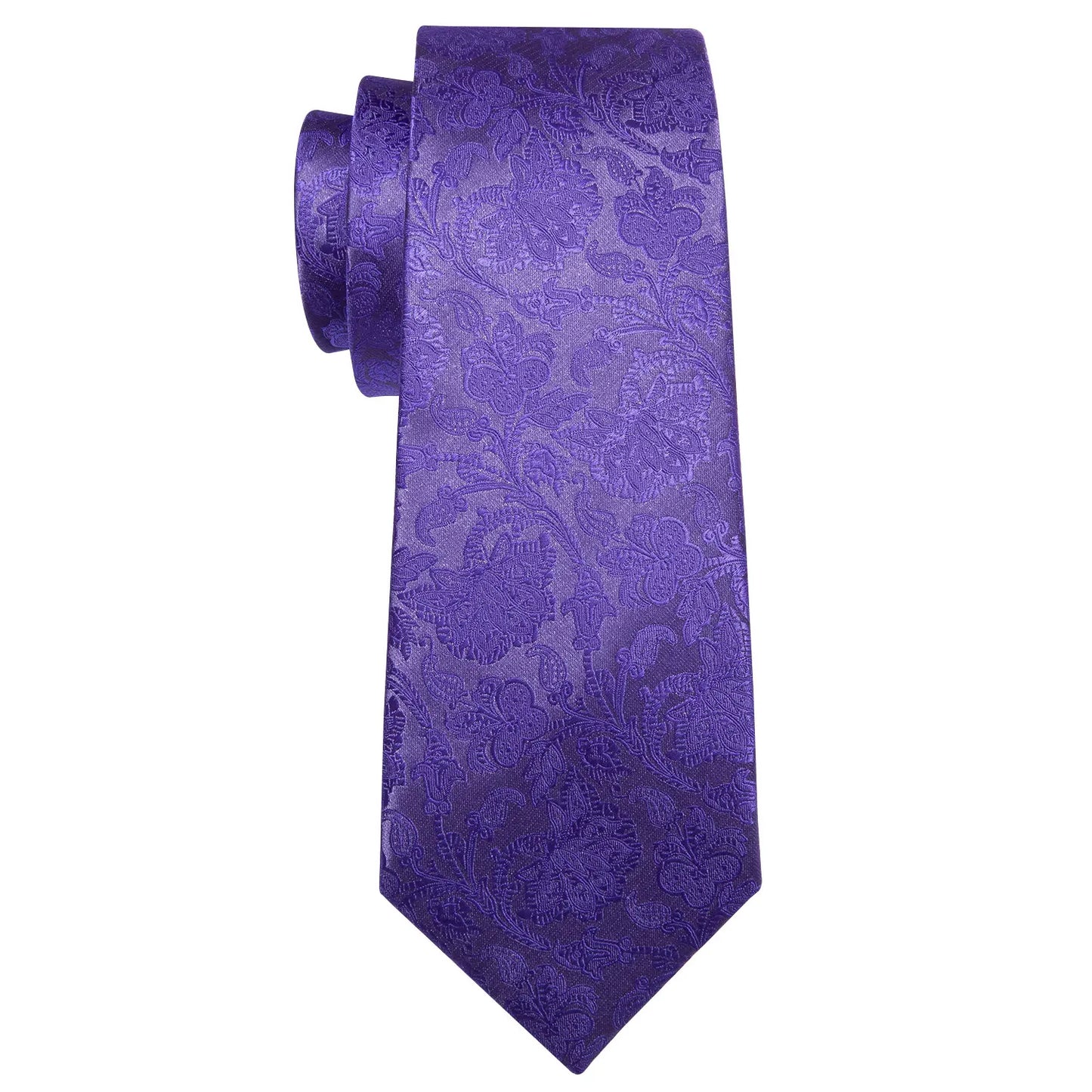 11 Styles Men 100% Silk Tie For Men Wedding Purple Necktie Dress Gift Set - BW