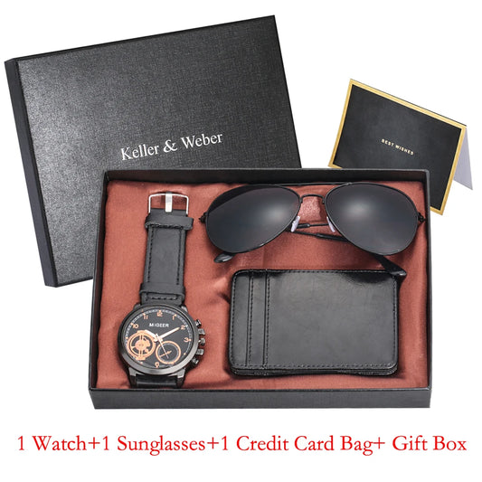 Exquisite Watch for Men Premium Quartz Watch Gift Set