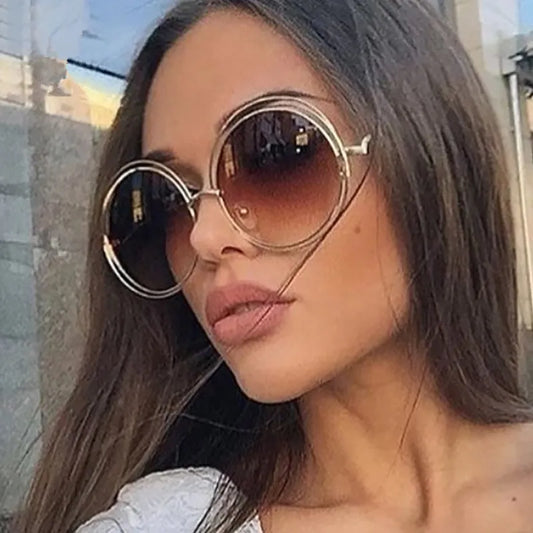 Retro Oversized Luxury Sunglass Female