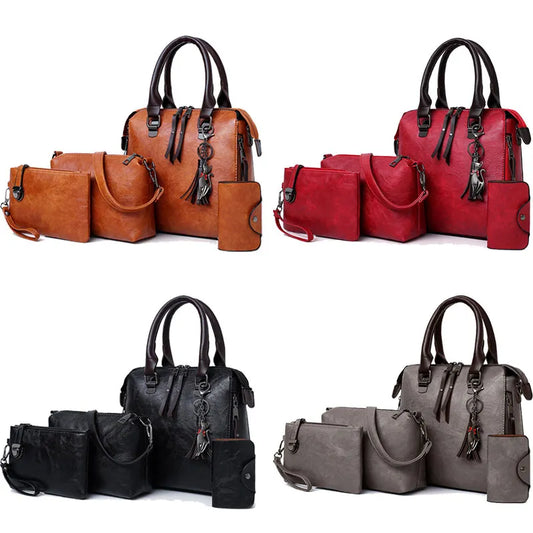 Luxury Brand 4 Psc/set Women's Handbags Large Capacity Set