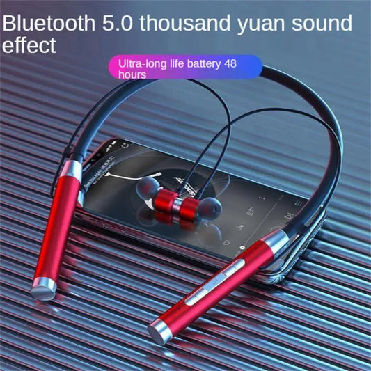 Bluetooth-compatible Headset Neck Hanging Wireless Earphones