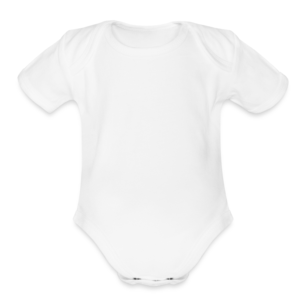 Organic Short Sleeve Baby Bodysuit - white