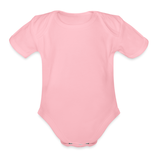 Organic Short Sleeve Baby Bodysuit - light pink