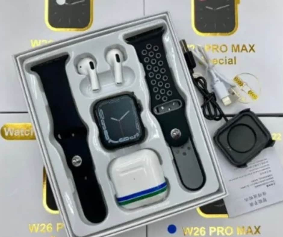 W26 Pro Max Series 8 Smart Watch With Bluetooth Earbuds Special Edition Kit