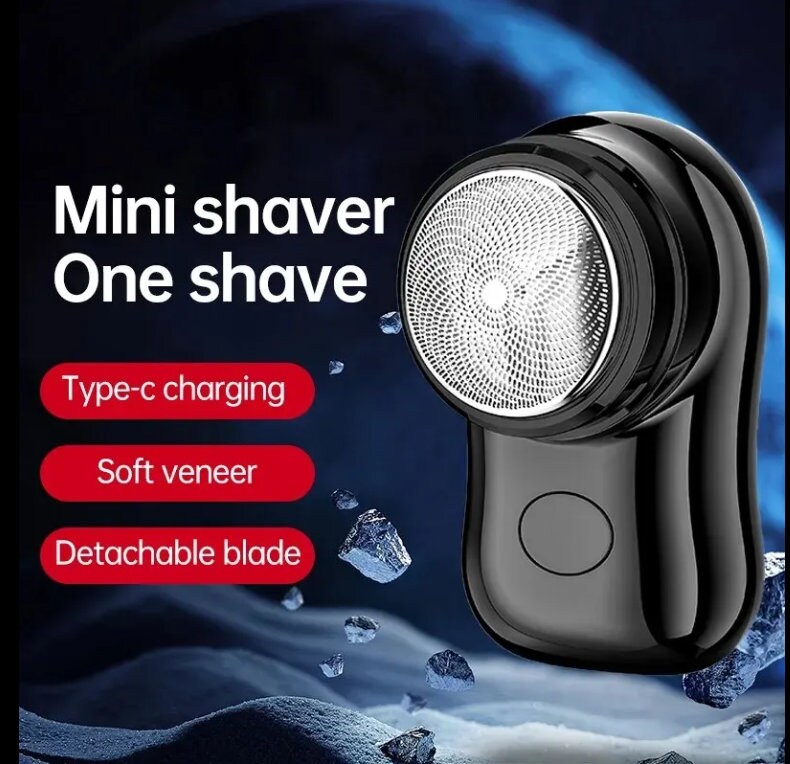 FH Mini Shaver Portable Electric Shaver, 2024 New Upgrade, One-Button Use, USB Mini Shaver Charging